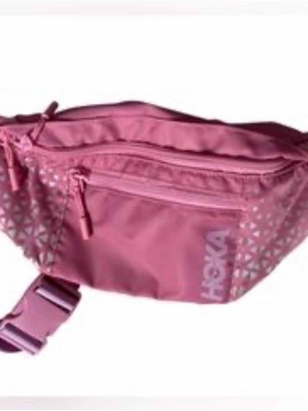 Hoka Pink Crossbody Waist Bag with Reflective Accents nwot